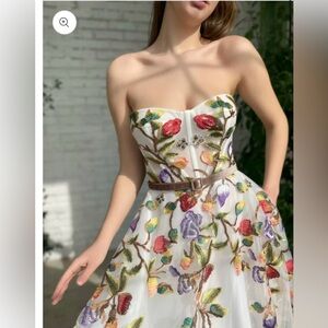 Teuta Matoshi Ivy Greenhouse Strapless Dress with belt 10